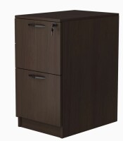 Wade Logan Ashmin 2-Drawer Vertical Filing Cabinet with Keys in Espresso New Floor Model $439