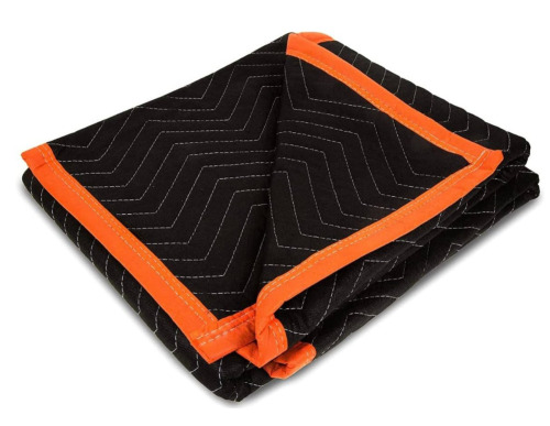 Simpli-Magic Heavy Duty Padded Moving Blanket, Black/Orange New $79