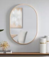 StyleWell Medium Modern Oval Gold Framed Mirror (22 in. W x 32 in. H) New In Box $199