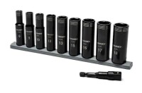 Husky 3/8 in. Drive Thin Wall Metric Deep Metric / SAE 6-Point Impact Socket Set (10-Piece) New Shelf Pull Assorted $79