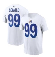 Nike Team Apparel Men's Los Angeles Rams Aaron Donald Nike White Name & Number T-Shirt New Assorted with Tags Size XL Prepriced $40