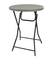 Sunnydaze 32 in. (81 cm) Round Folding Bar Table - Gray New In Box $229