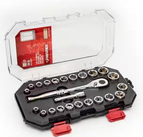 Husky 3/8 in. Drive Ratchet SAE/Metric Standard Socket Set (24-Piece) / Husky 1/4 in. and 3/8 in. Stubby Ratchet and Socket Set (46-Piece) New In Box Assorted $79