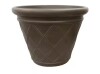 Southern Patio 17.5 in. Lincoln Weave Large Brown High-Density Resin Planter (17.5 in. D x 13.3 in. H) With Drainage Hole New $79