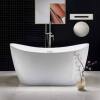 Woodbridge 59" Acrylic Freestanding Bathtub Contemporary Soaking Tub Overflow and Drain New in Box $1499