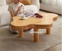 Millwood Pines Caitilin 43.3-inch Simple Italian Style All Solid Wood Three-legged Coffee Table New in Box $999