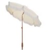 Phi Villa 7 ft. Metal Beach Umbrella in White with Tassel Design and Cover Carry Bag New In Box $199