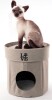 Tucker Murphy Pet™ Lucea 2-Tier Collapsible Cat Cave Cardboard | 14 H x 13 W x 13 D in Beige New In Box $89