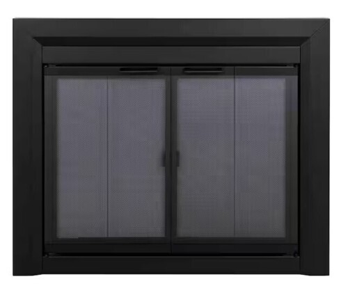 Pleasant Hearth Clairmont Medium Glass Fireplace Doors, H 31 in. x W 37.50 in. x D 1.85 in. New In Box $399