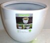 Southern Patio Citadel Medium 14 in. x 12 in. 24 qt. White High-Density Resin Outdoor Planter New $79 - 2