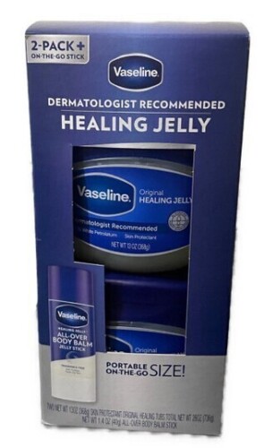 Vaseline Original Healing Jelly 2-Pack of 13 oz + Balm Stick New In Box $39