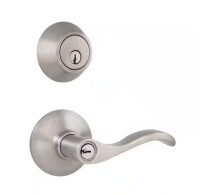 Defiant Naples Satin Nickel Combo Pack with Single Cylinder Deadbolt New In Box $79