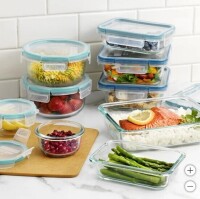 Snapware Pyrex 18-piece Glass Food Storage Set New In Box $79