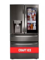 LG LRMVC2306D - 23 cu. ft. 4-Door French Door Refrigerator w/ InstaView, Craft Ice in PrintProof Black Stainless Steel, Counter Depth On Working New Floor Model $3899