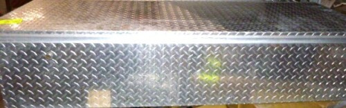 Creative Industrial Aluminum Diamond Plate Truck Bed Tool Box with Key 64.5 x 21 x 14.5 inch $199