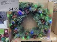 32" Greenery Wreath with 50 Dual Color Lights New in Box $54.99