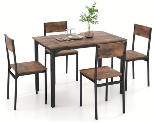 HOMCOM 5-Piece Modern Industrial Dining Table with 4 Chairs $499.99