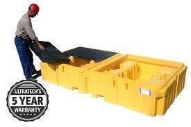 UltraTech Twin IBC Spill Pallet 1140 - No Drain 124.5" x 61.625" x 22" $2099