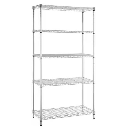 HDX 5-Tier Steel Wire Shelving Unit in Chrome (36 in. W x 72 in. H x 16 in. D) New In Box $199