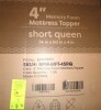 Best Mattress Store Mellow 4 Inch Memory Foam Mattress Topper with Cover, Calming Green Tea Infusion, Short Queen New In Box $229 - 2