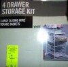 Everbilt 34.76 in. H x 17.13 in. W White Steel 4-Drawer Close Mesh Wire Basket New In Box $199 - 2