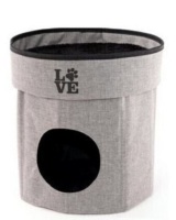 Tucker Murphy Pet™ Lucea 2-Tier Collapsible Cat Cave Cardboard | 14 H x 13 W x 13 D in Charcoal New In Box $89