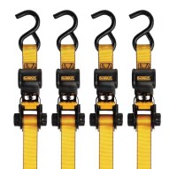 Dewalt 1.0 in. x 12 ft. Ratchet Tie-Down Straps 1500 lbs. Break Strength (4-Pack) $79