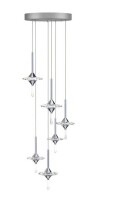 Mercer41 Joshkun 6 - Light Crystal Tiered Integrated LED Chandelier New In Box $399