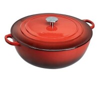 AmazonCommercial Enameled Cast Iron Covered Braiser, 7.5-Quart, Red New In Box $119.99