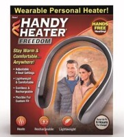 Handy Heater Wearable Personal Heater, 4 Heat Settings Lightweight and Comfortable, Cordless & Rechargeable $79