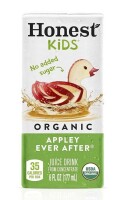 Honest Kids Appley Ever After, Organic Juice Drink, 6 Fl oz Juice Box New Best by 10/2025