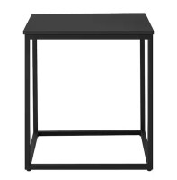 StyleWell Donnelly Black Square End Table with Black Wood Top (20 in. W x 22 in. H) New In Box $199