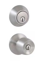 Defiant Brandywine Stainless Steel Combo Pack with Double Cylinder Deadbolt / Defiant Brandywine Stainless Steel Bed/Bath Door Knob New In Box Assorted $79