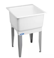 MUSTEE Utilatub 20 Gallon 23 in. x 25 in. Freestanding Laundry/Utility Sink in white New In Box $199