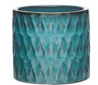 Southern Patio Ariel Medium 9.5 in. x 8.66 in. 7 qt. Blue Ceramic Indoor Pot New $79