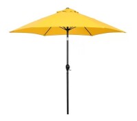 Astella 9 ft. Aluminum Market Patio Umbrella with Fiberglass Ribs, Crank Lift and Push-Button Tilt in Yellow Polyester New In Box $199