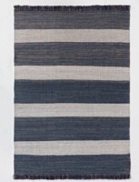 Threshold Designed with Studio McGee 5'x7' Highland Hand Woven Striped Jute/Wool Area Rug Blue New $199