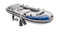 Intex Excursion 5-Person Inflatable Water Fishing River Boat Raft Set with Oars New In Box $599