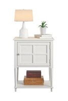 Ameriwood Home Fairmont 22-in W x 28.3-in H White Composite Modern End Table with Storage New In Box $199