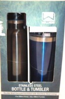 Wellness 2 Pack Double Wall Stainless Steel Bottle & Tumbler Set New in Box $40