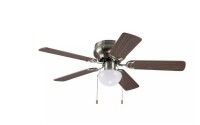 Westcraft 42 in. 5-Blade Hugger Mount Ceiling Fan with LED Light Kit in Brushed Nickel New In Box $199