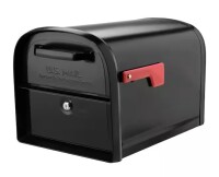 Architectural Mailboxes Oasis 360 Black, Large, Steel, Locking Parcel Mailbox with 2-Access Doors New In Box $199