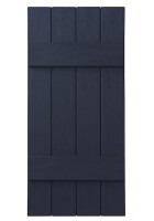 Ply Gem 15 in. x 31 in. Polypropylene 4-Board Closed Board and Batten Shutters Pair in Dark Navy New In Box $99