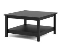 Tvilum Madrid 32 in. Black Matte Engineered Wood Square Coffee Table $219