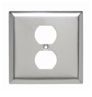 Legrand 2-Gang 302/304 Stainless Steel Wall Plate, Duplex Receptacle Opening / Hampton Bay 3-Gang - Bright White GFCI Decorator Stone Wall Plate / Assorted New Assorted