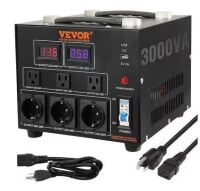 Vevor Voltage Converter Transformer 3000 Watt Up/Down Transformer 110/220 Volt with US/EU Outlet 5-Volt USB Port CE Certified New In Box $199