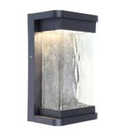 Lutec 1 Light Black Integrated LED Outdoor Wall Lantern Sconce New In Box $99