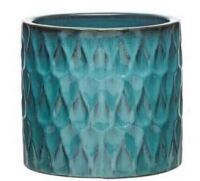 Southern Patio Ariel Medium 9.5 in. x 8.66 in. 7 qt. Blue Ceramic Indoor Pot New $79