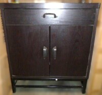 Modern 2 Door 1 Drawer Accent Cabinet in Black $299