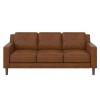 DHP Bryanna 3 Seater Sofa, Camel Faux Leather, New in Box $399